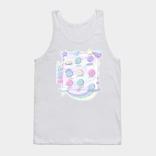 Cute sassy love hearts in kawaii style Tank Top